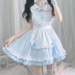 Soft Girl Maid Cross Lolita Dress