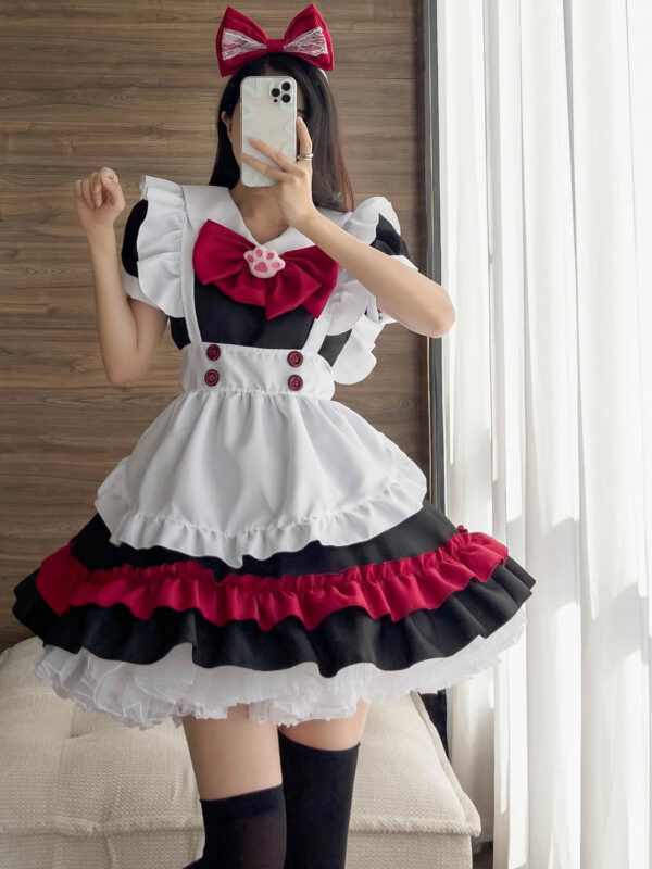 Women's Goth Costume Cute Lolita Maid Dress