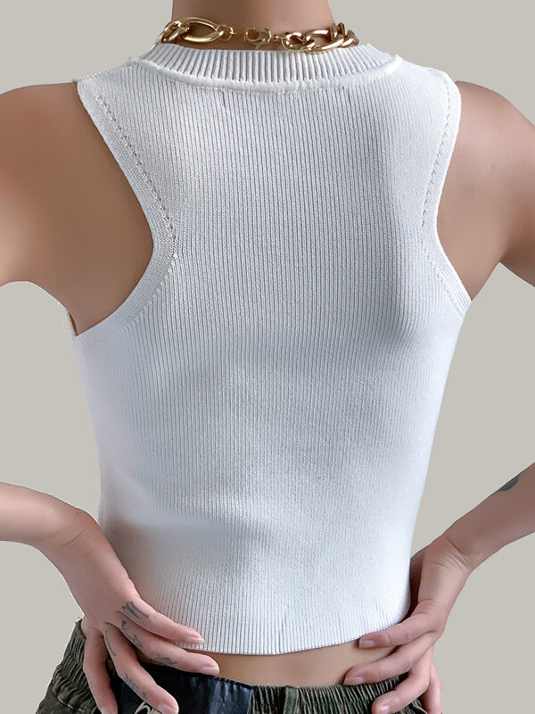 Women's Crop Knit Camisole Bodycon Tank Top