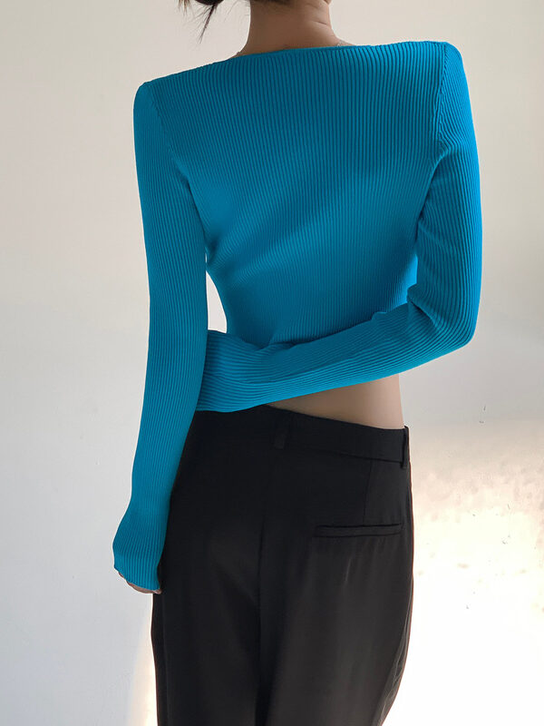 Women's Knit Crop Top Lace Up Cardigan