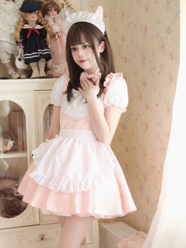 Women's Kawaii Cat Lolita Cosplay Maid Dress