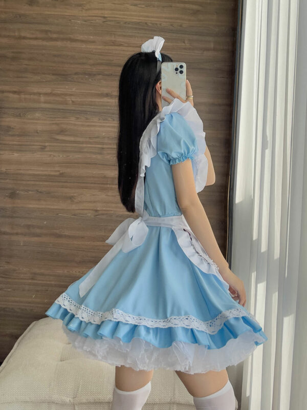 Women Anime Alice Cosplay Costume Maid Dress
