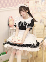 Women's Kawaii Maid Lolita Short Sleeve Dress