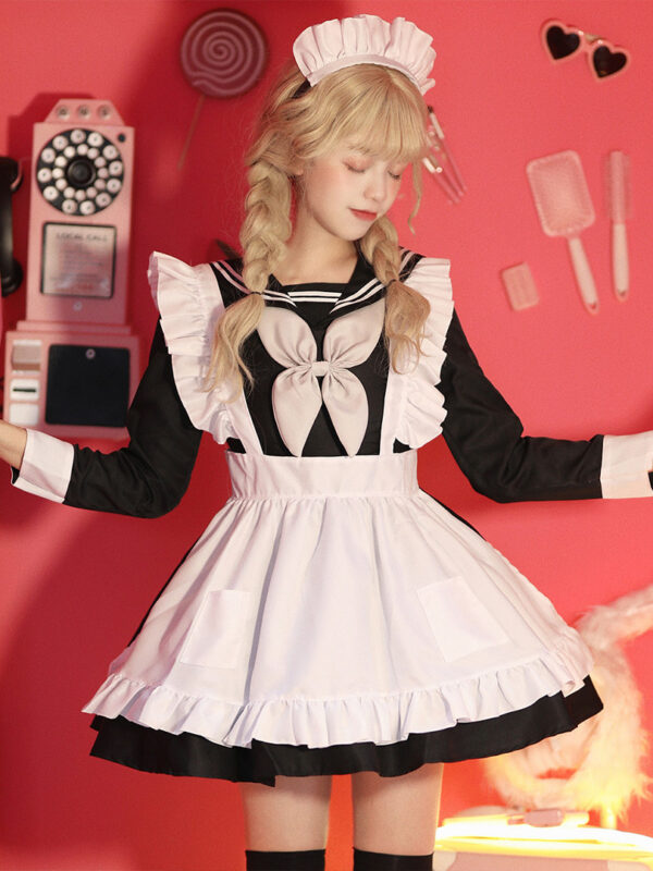 Women's 2023 Cute Bowknot Sailor Lolita Dress