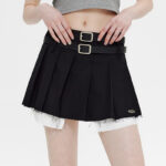 Women's 2023 High Waist Pleated A Line Skirt