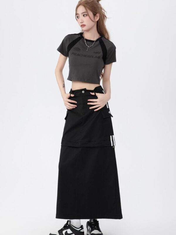 Women's Casual Loose Detachable Slit Skirt