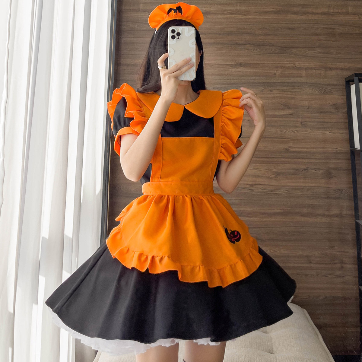 Women's Pumpkin Maid Outfit Lolita Dress