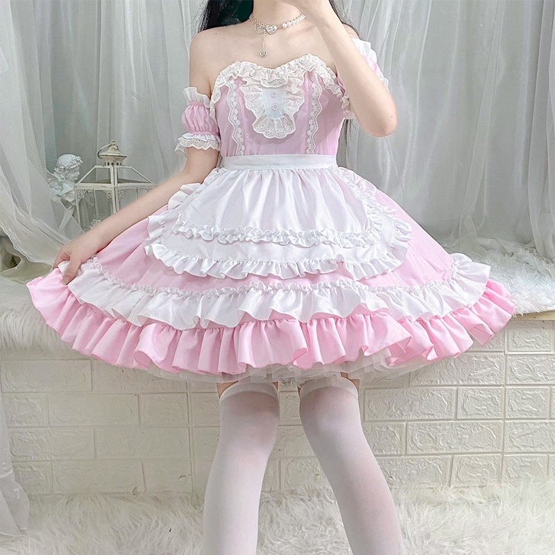 Women's Maid Dress Lolita In Pink