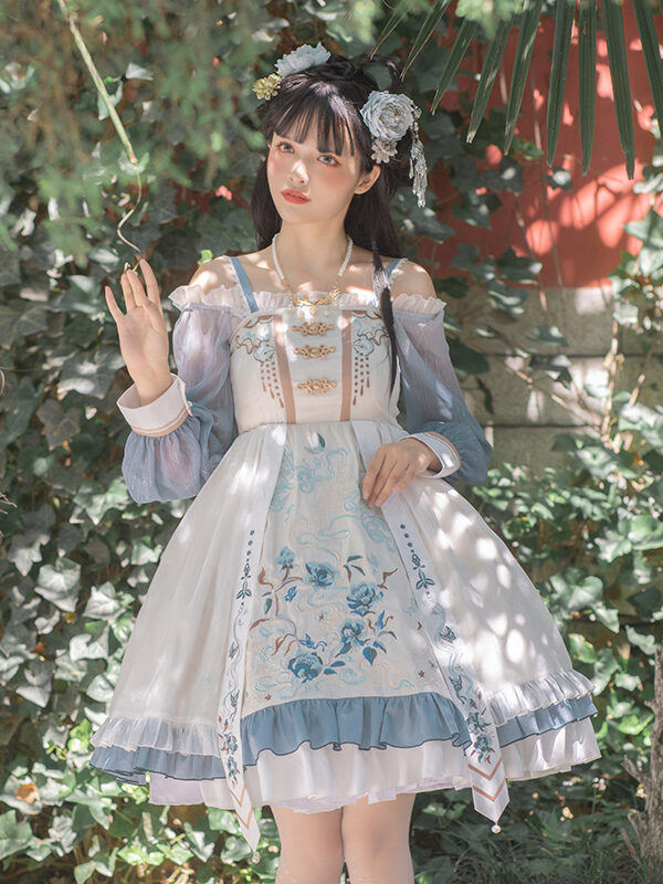 Women's Chinoiserie Embroidered Lolita Dress