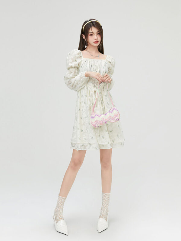 Women's Lace Floral Chiffon Princess Dress